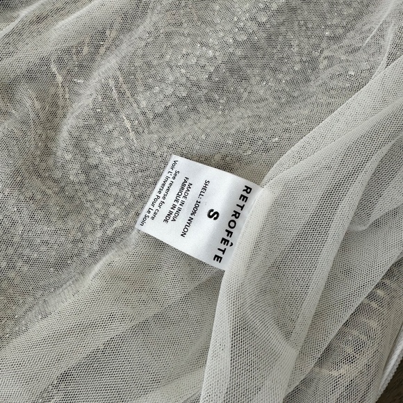 Retrofete IRINA White Crystal Rhinestone Embellished Maxi Dress - Size SMALL - Picture 15 of 15